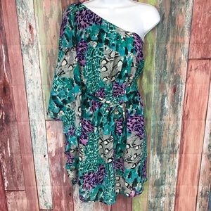 NWT Dots  one shoulder Dress